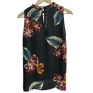 LOFT Sheath Sleeveless Top Keyhole front SMALL